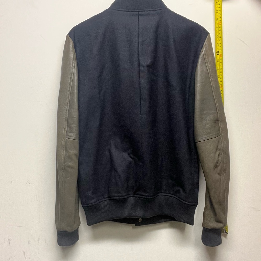 Temple of Jawnz Navy and Gray Varsity Jacket - Picture 6 of 7